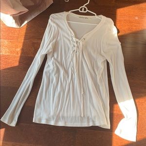 Michael Stars lace up sweater